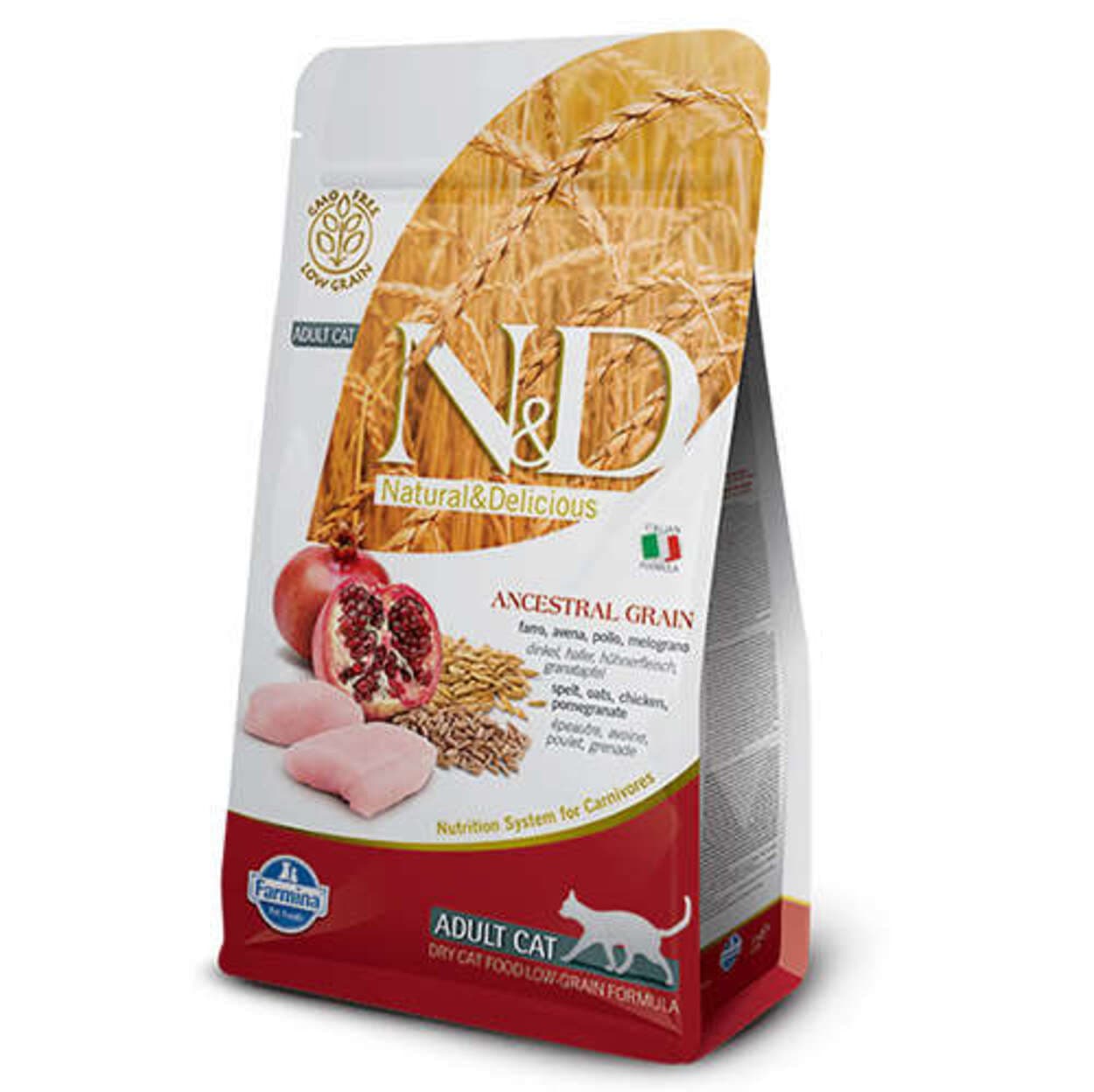 ND Düşük Tahıllı Tavuk ve Narlı Kedi Maması 5 Kg