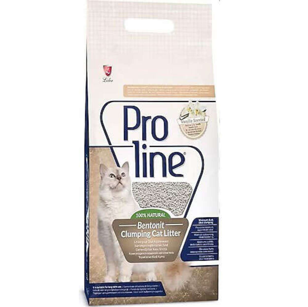 Proline Doğal Topaklanan Vanilya Kokulu Kedi Kumu 5 Lt